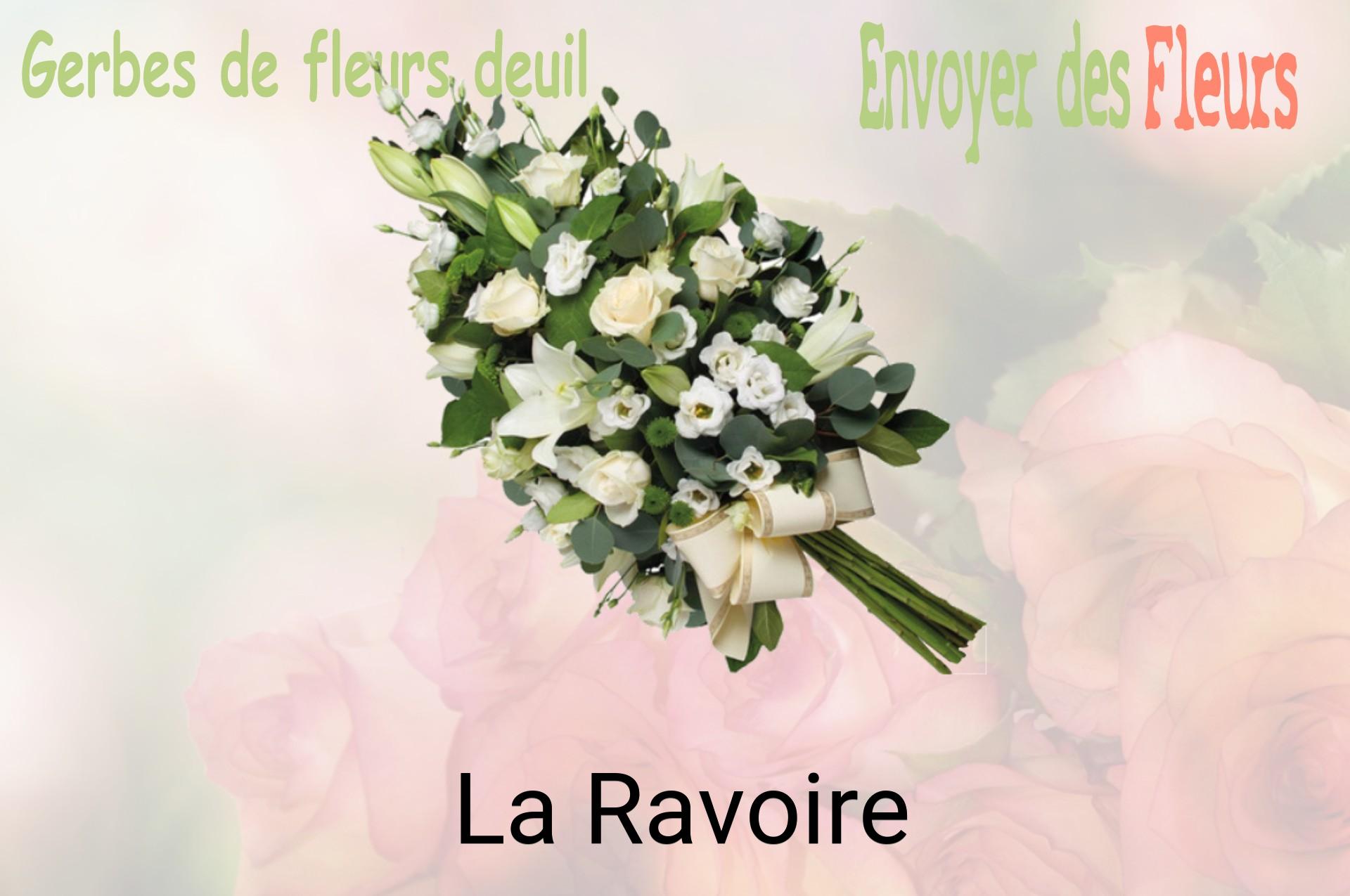 Gerbe de fleurs de deuil livrée à La Ravoire